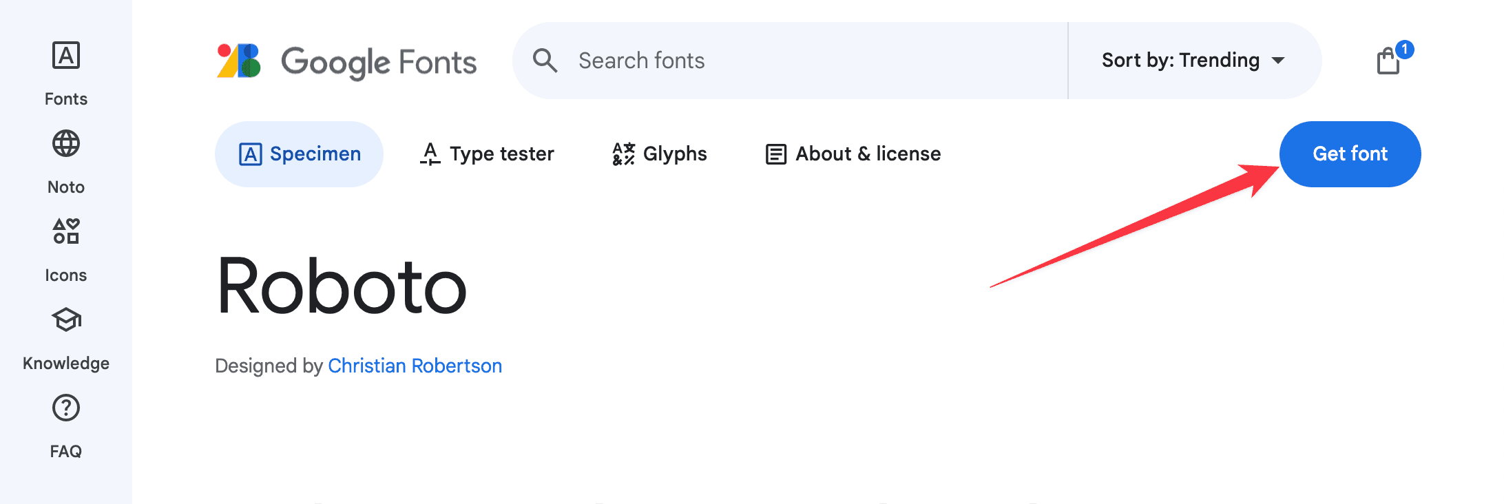 Google Fonts selection