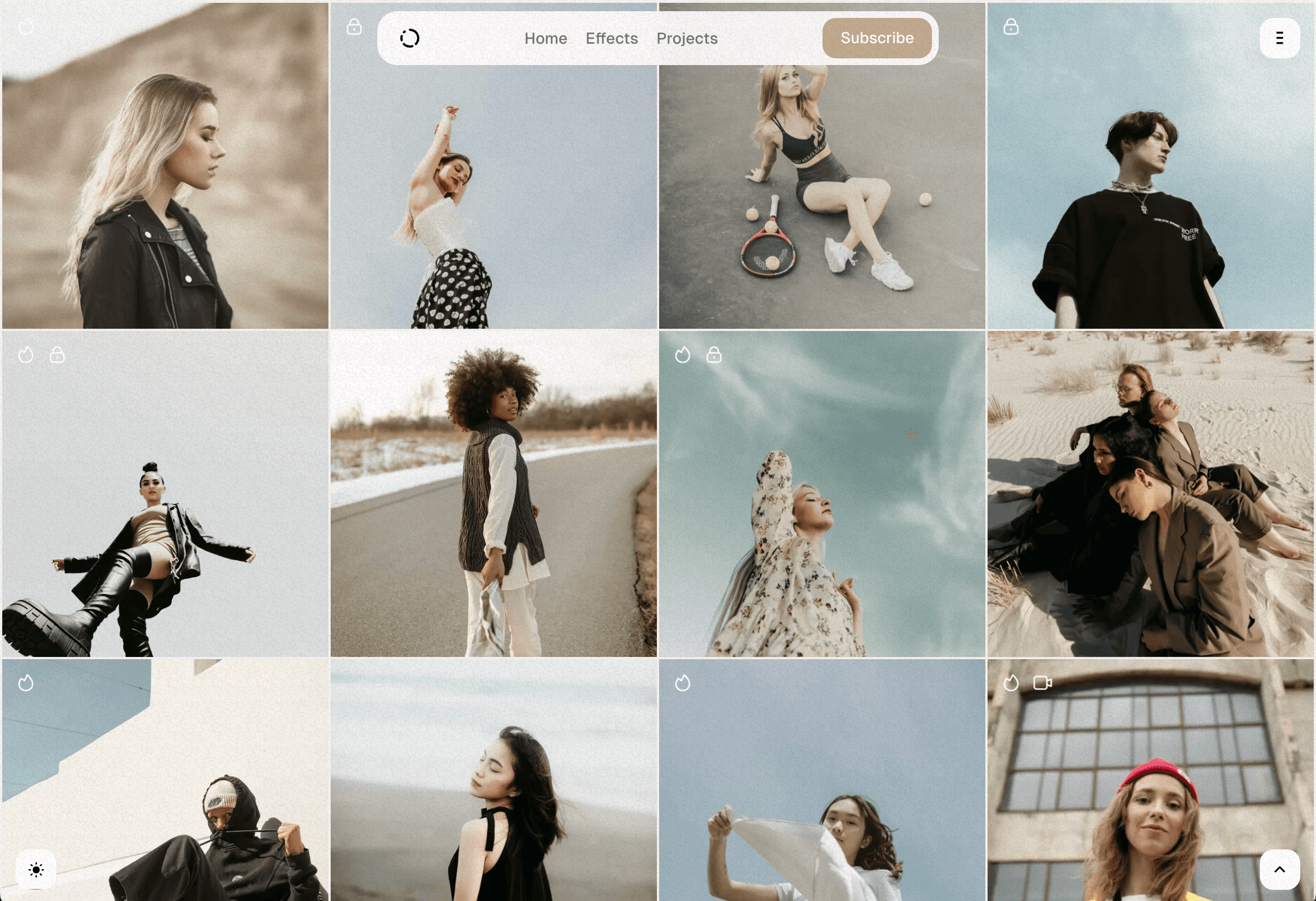 Grid gallery layout