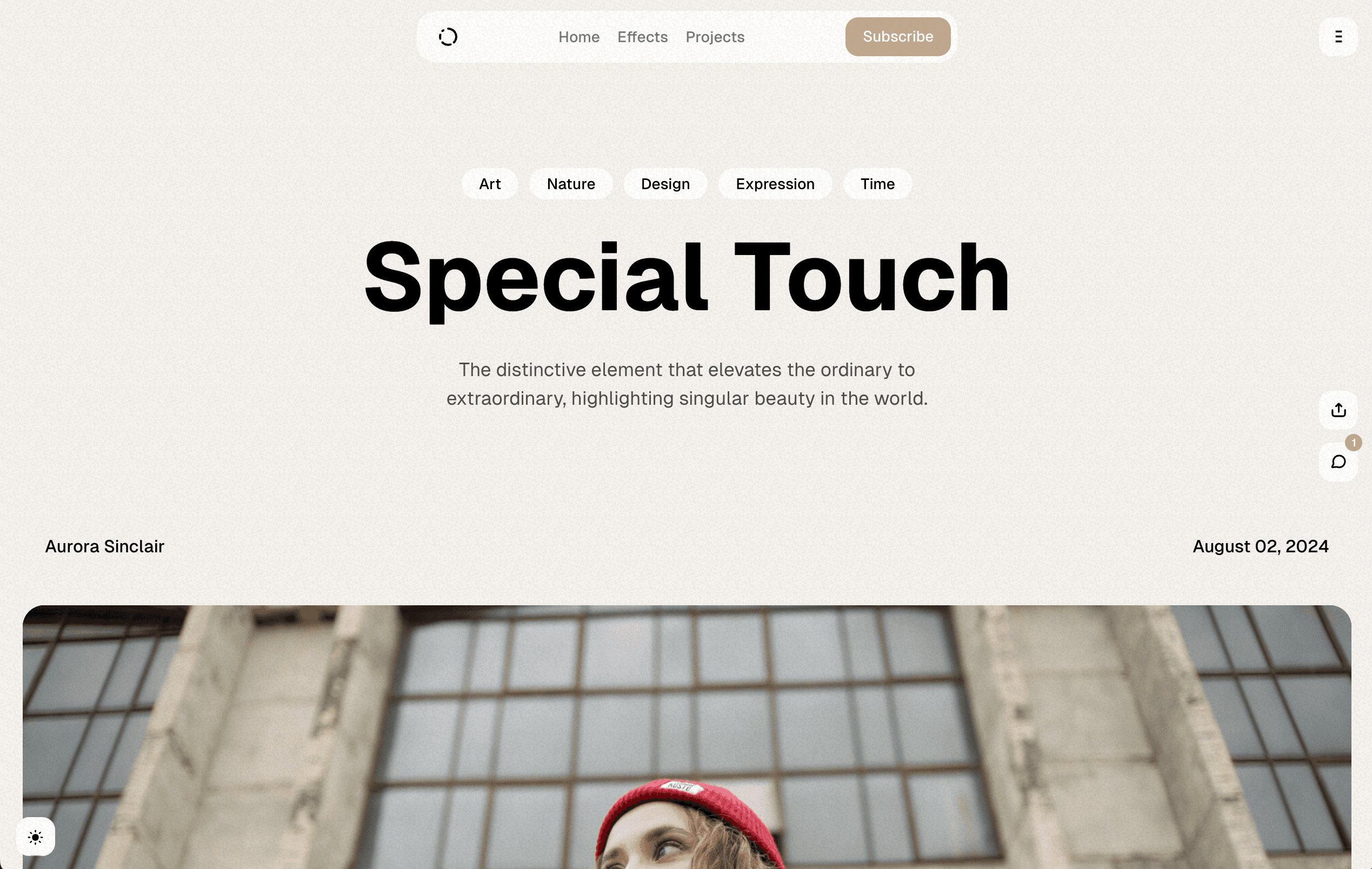 Moment theme tags template