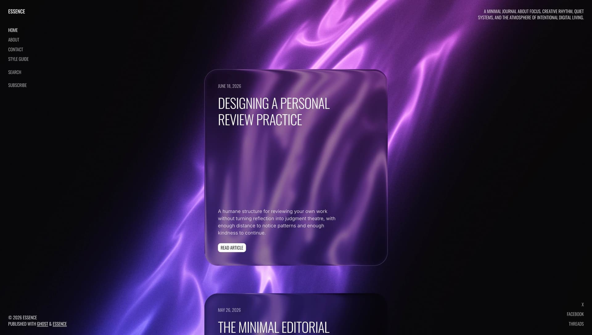 Essence theme preview