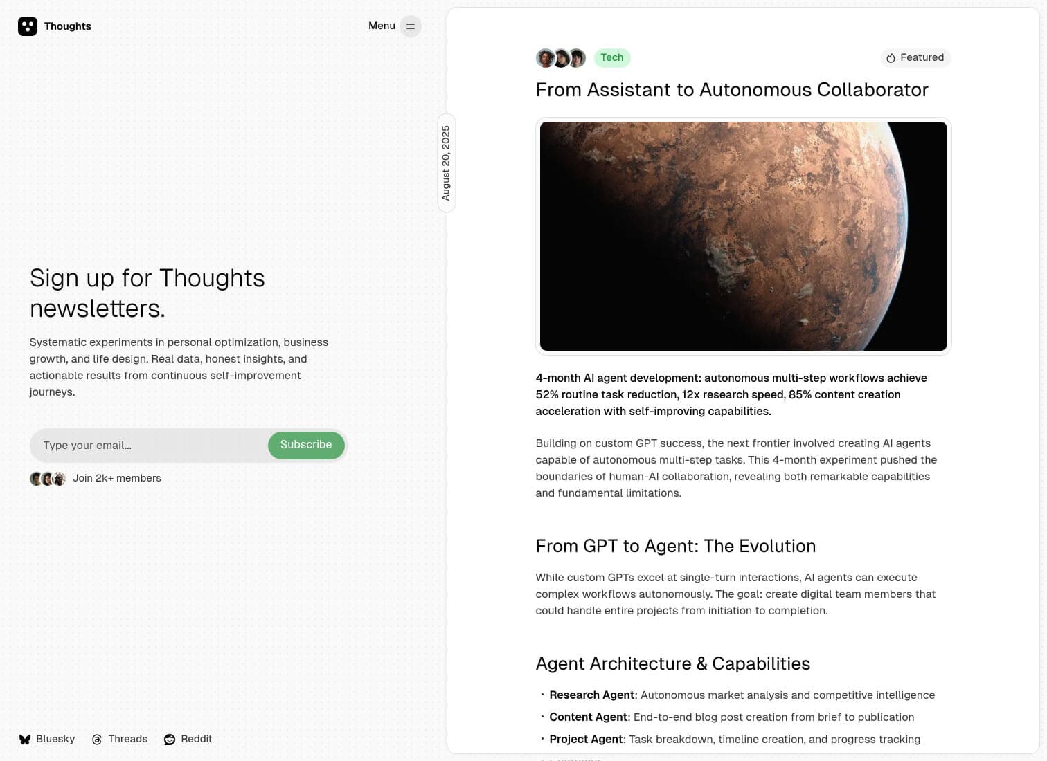 Thoughts theme preview