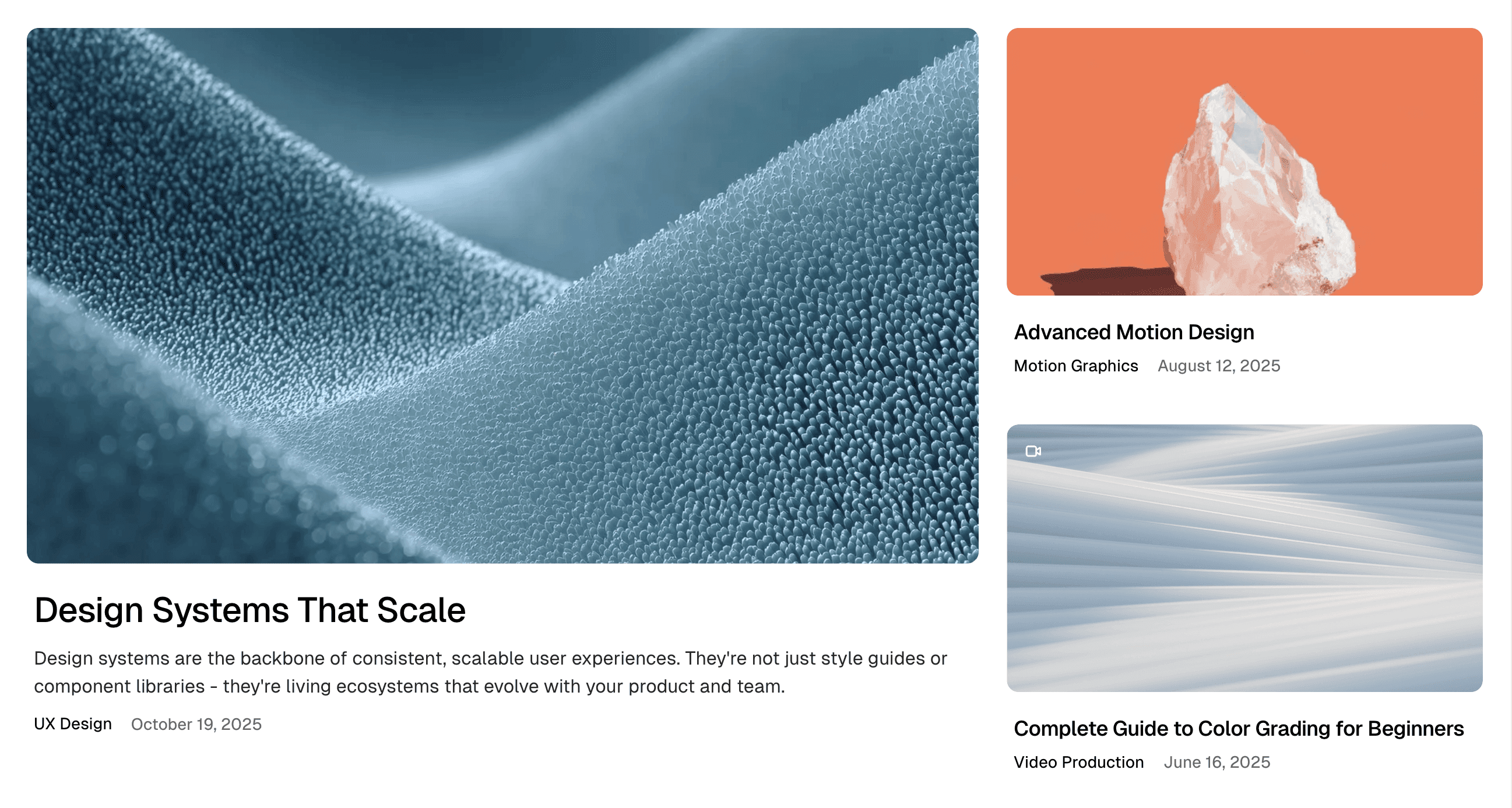 Featured posts grid vertical