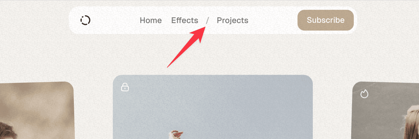 Moment theme navigation separator