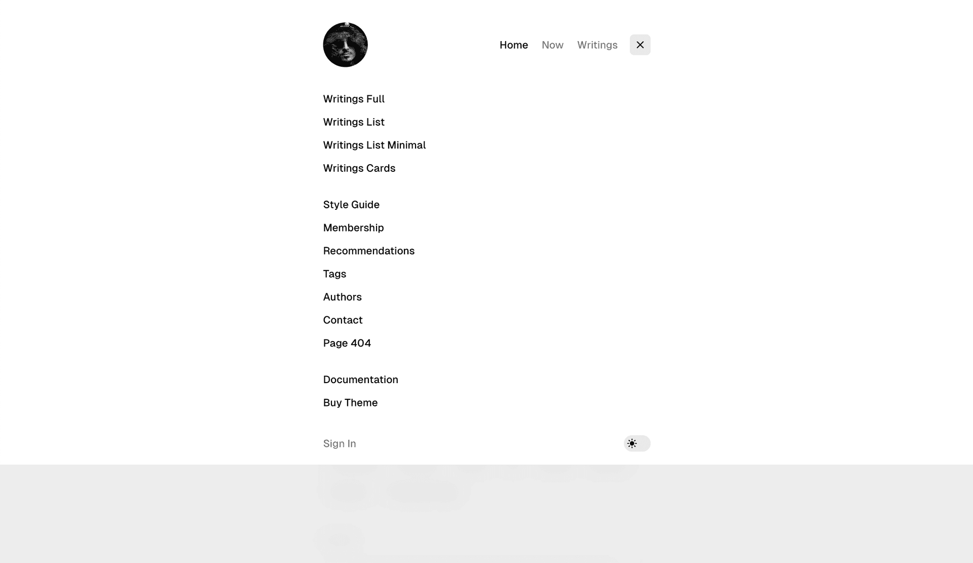 Format navigations