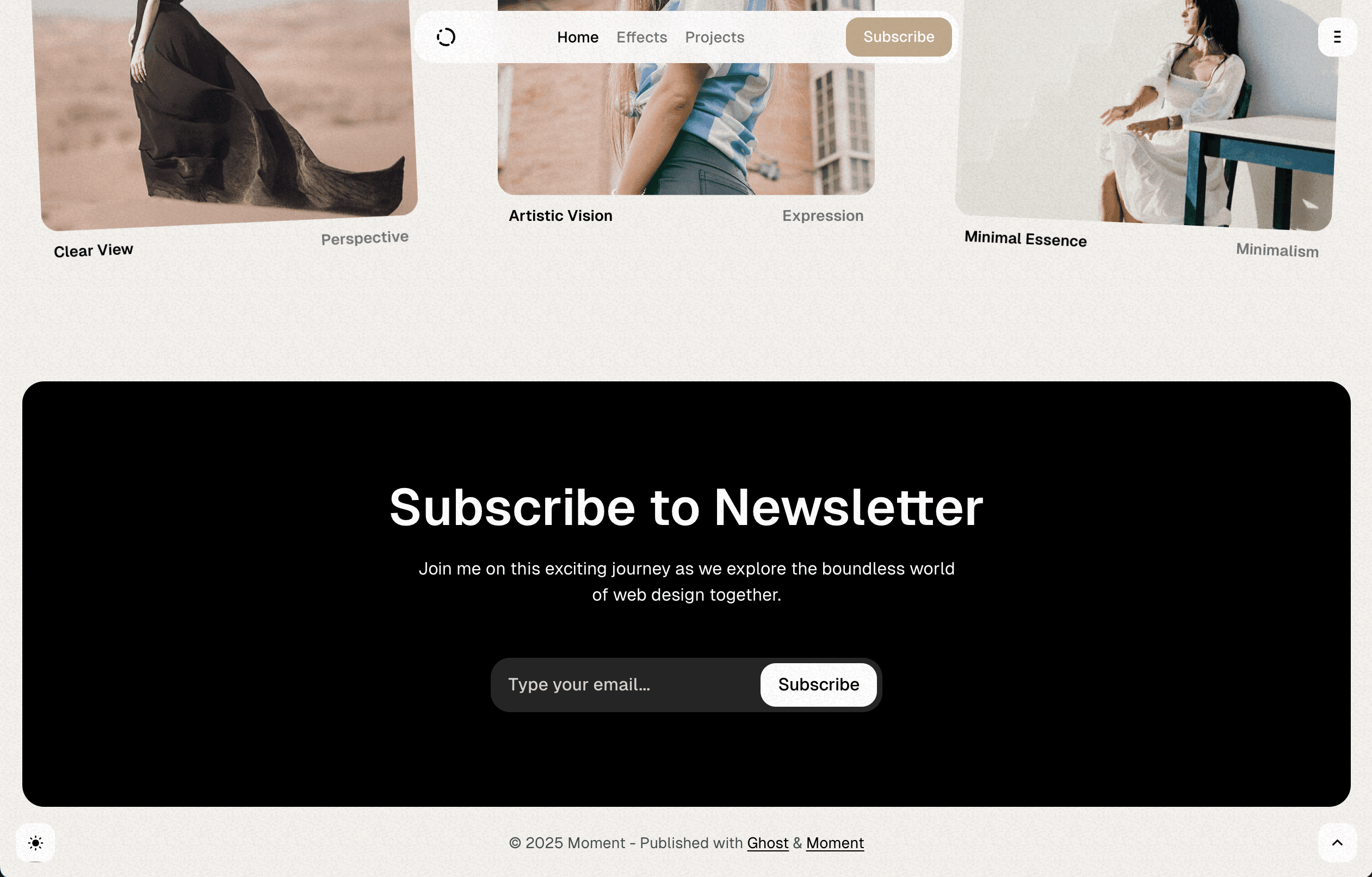 Post subscription section