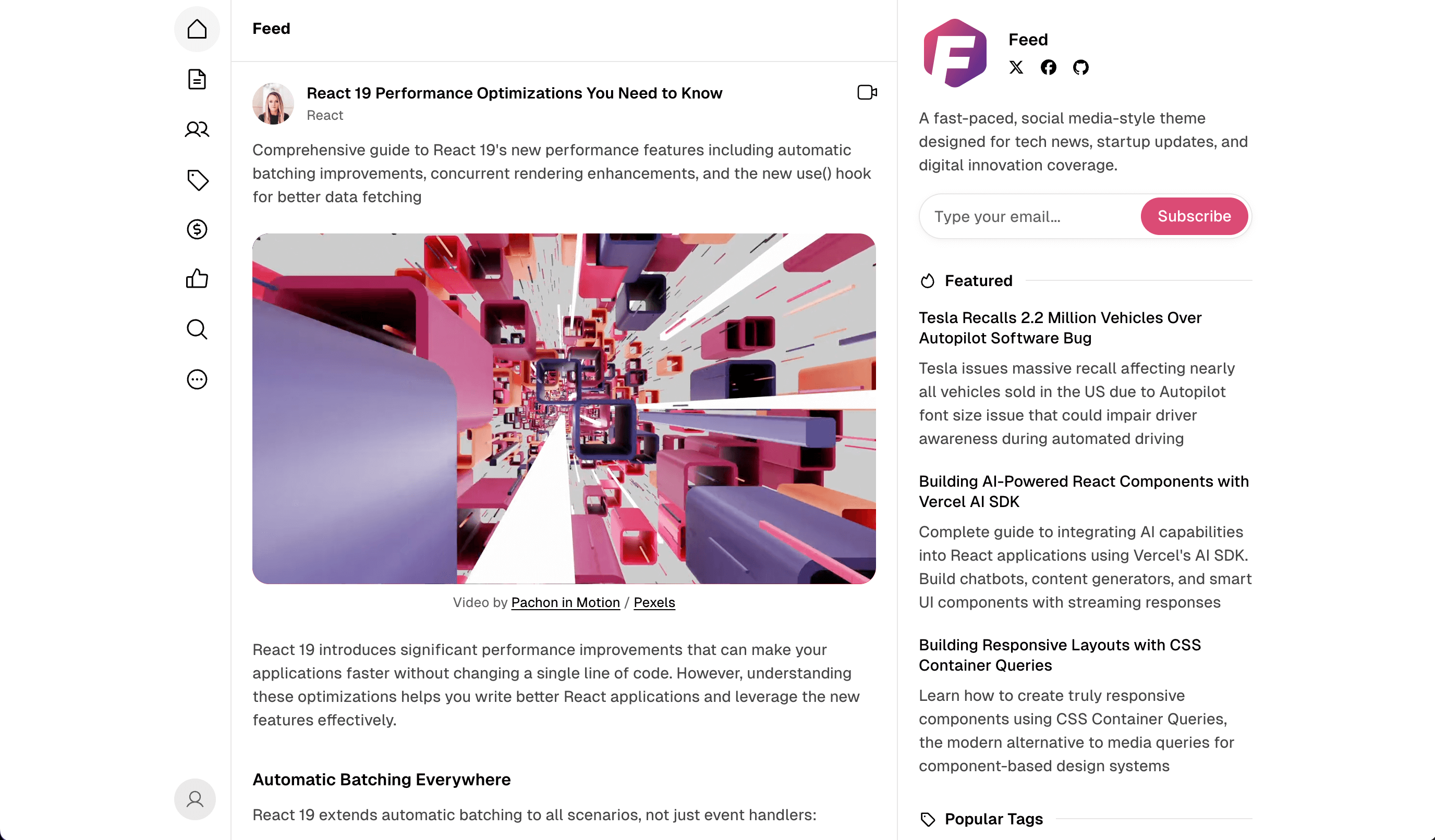 Compact layout style