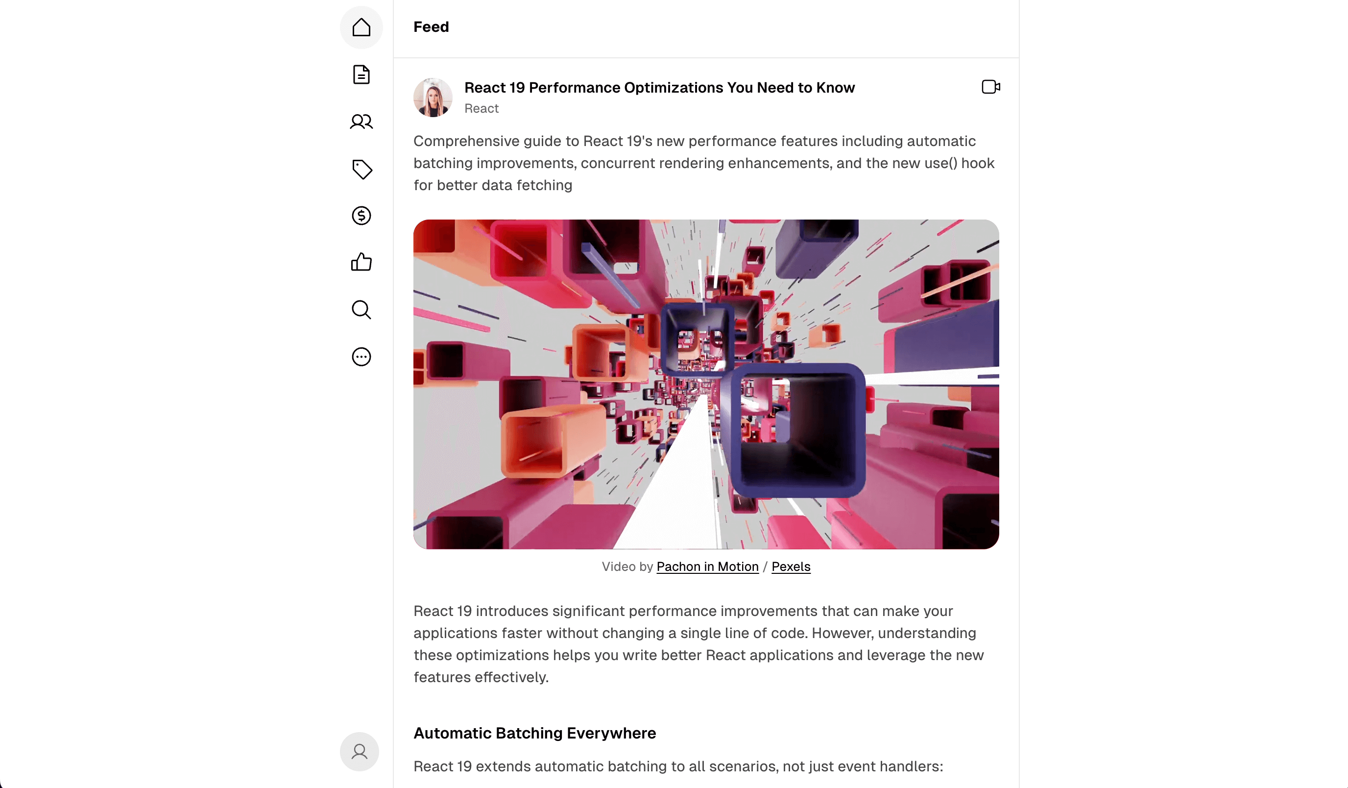 Minimal layout style