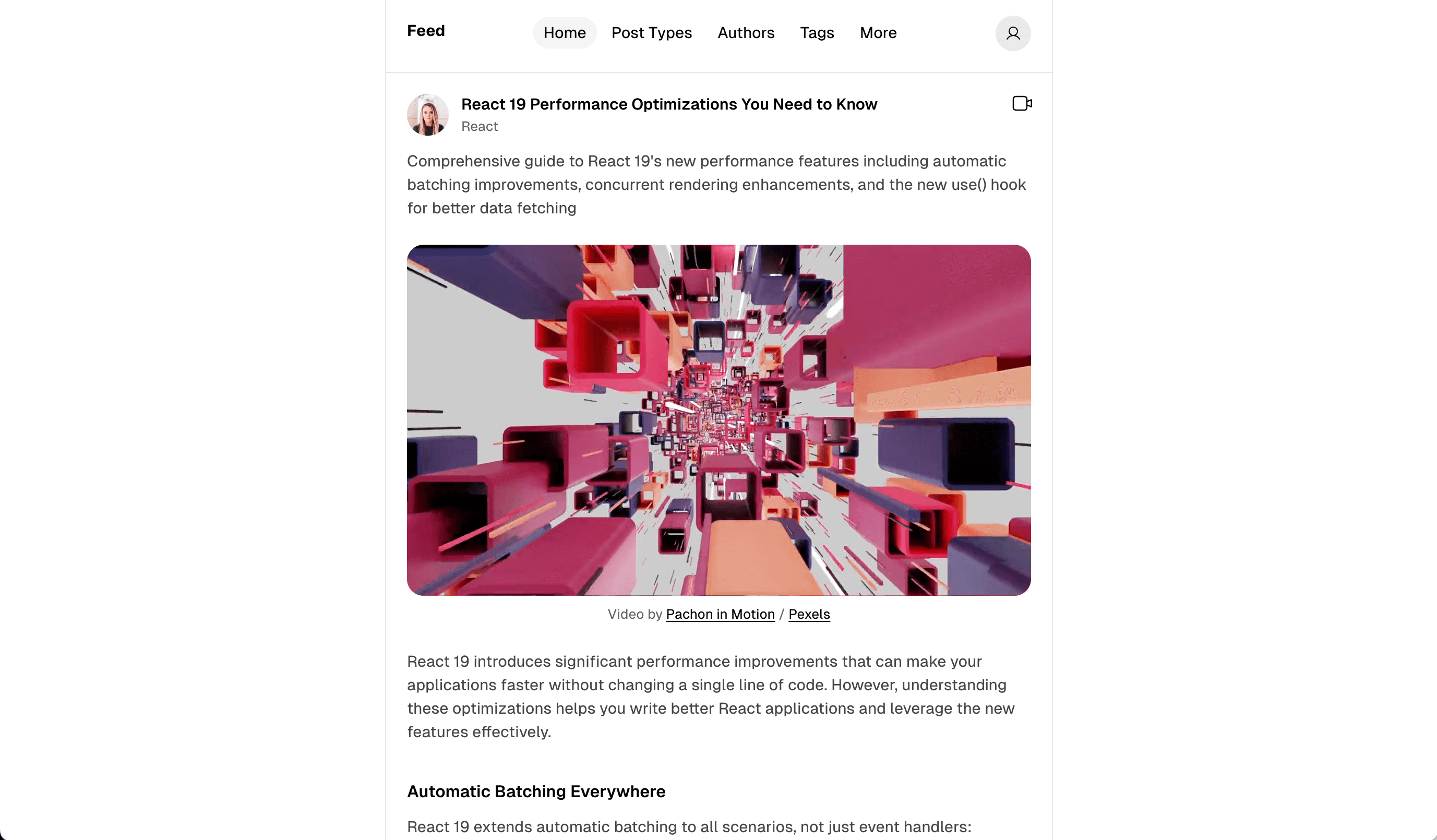 Navbar Clean layout style