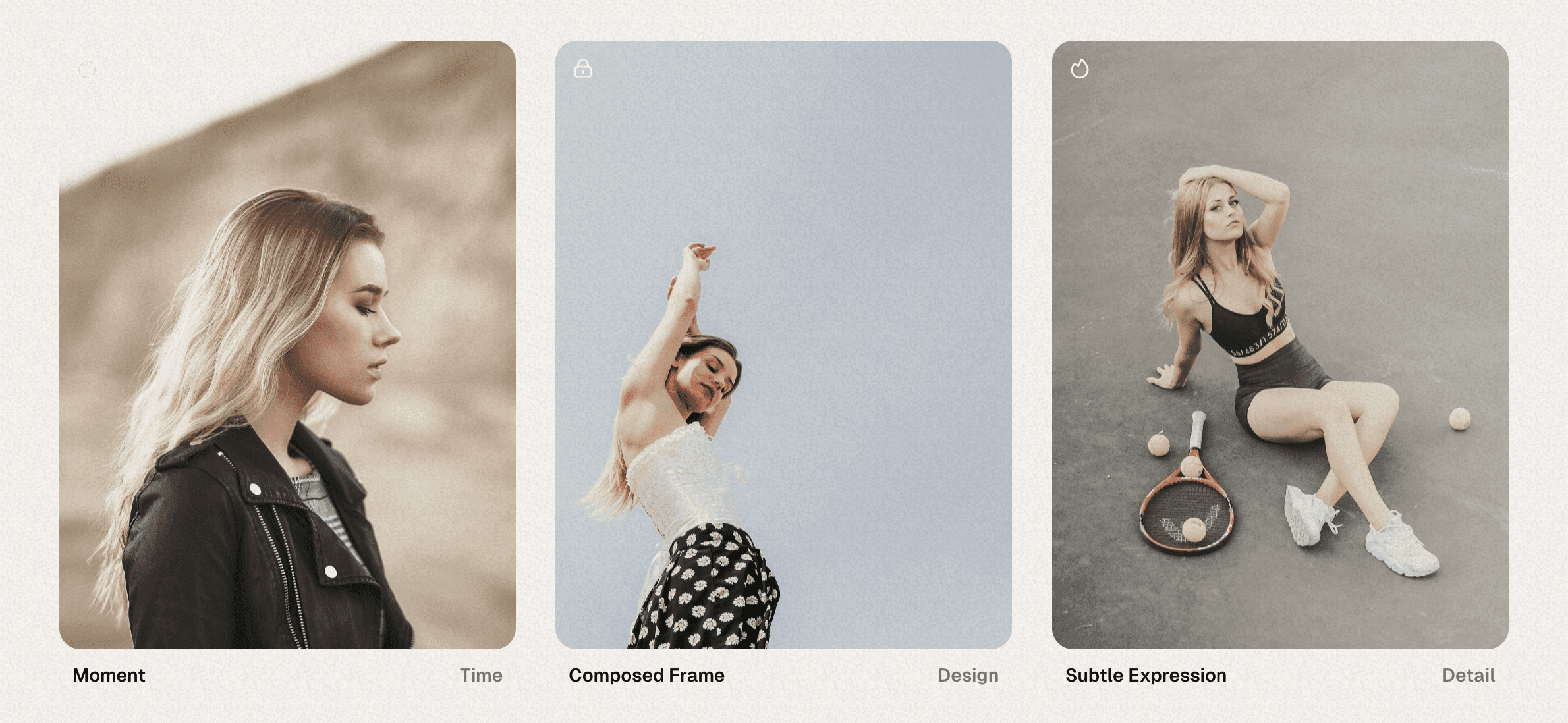 Classic photo card style