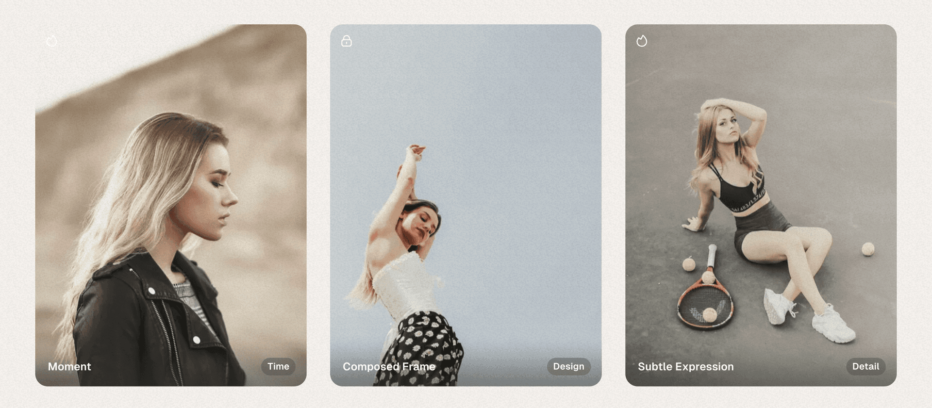 Overlay photo card style