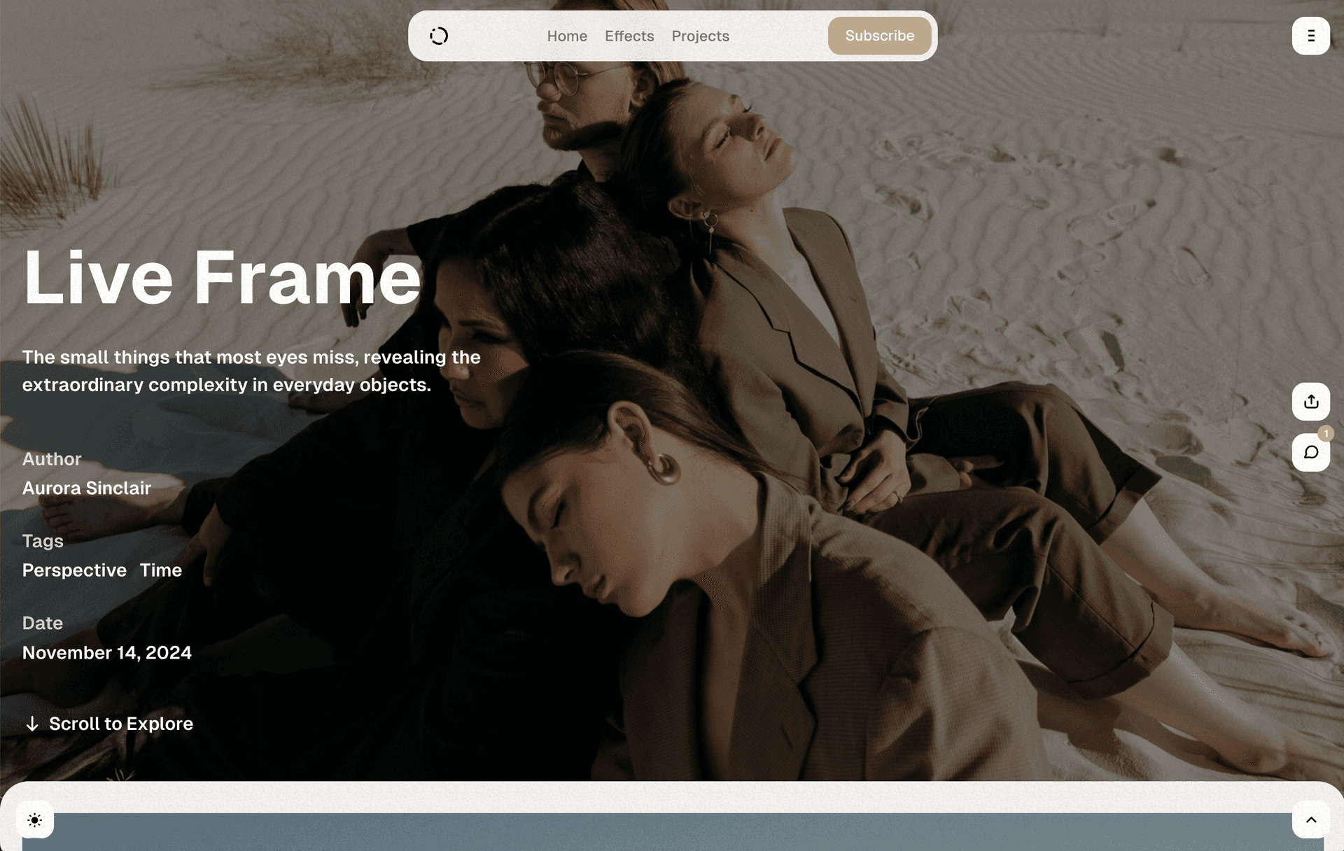 Moment theme overlay template