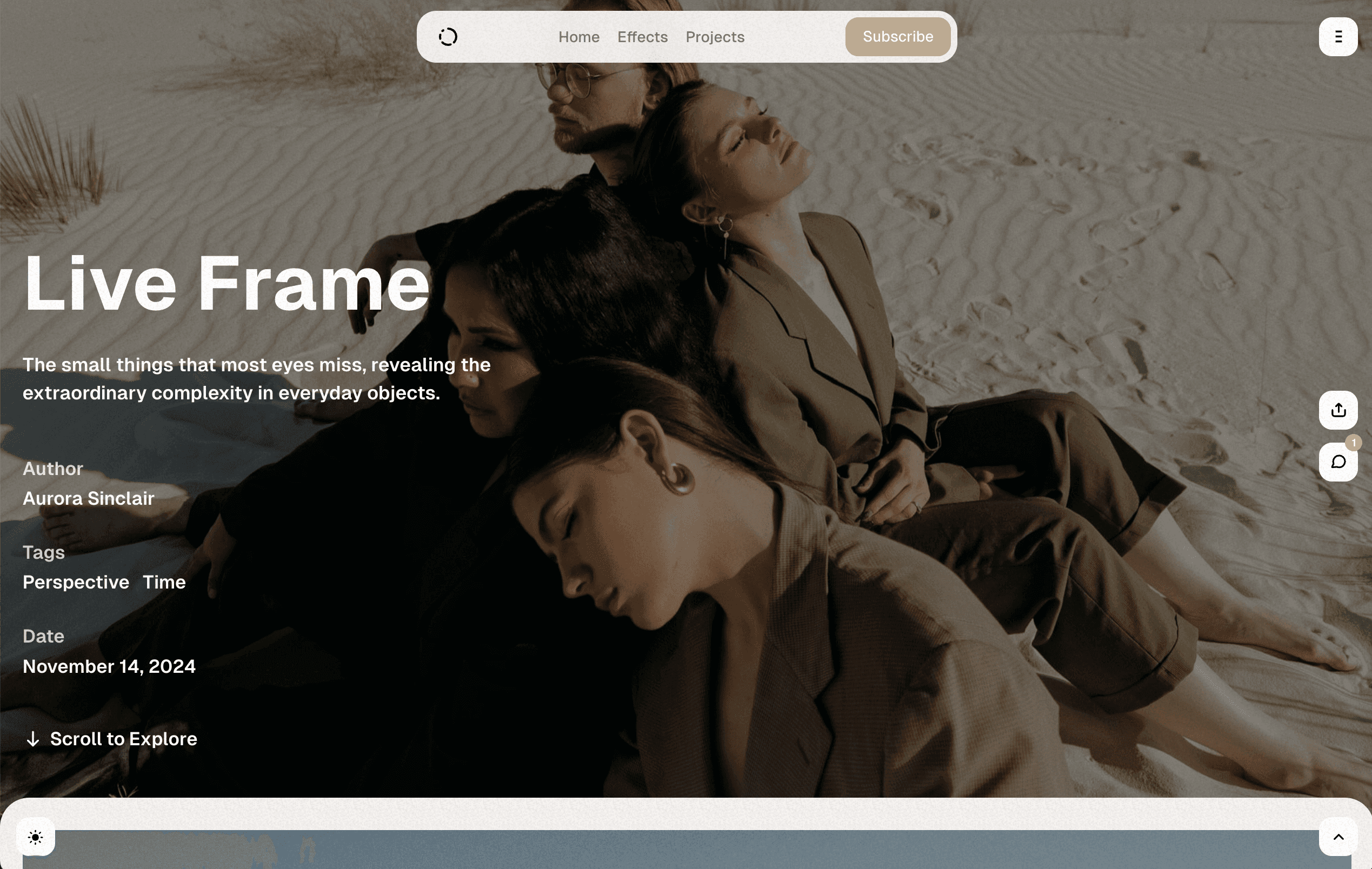 Moment theme overlay template
