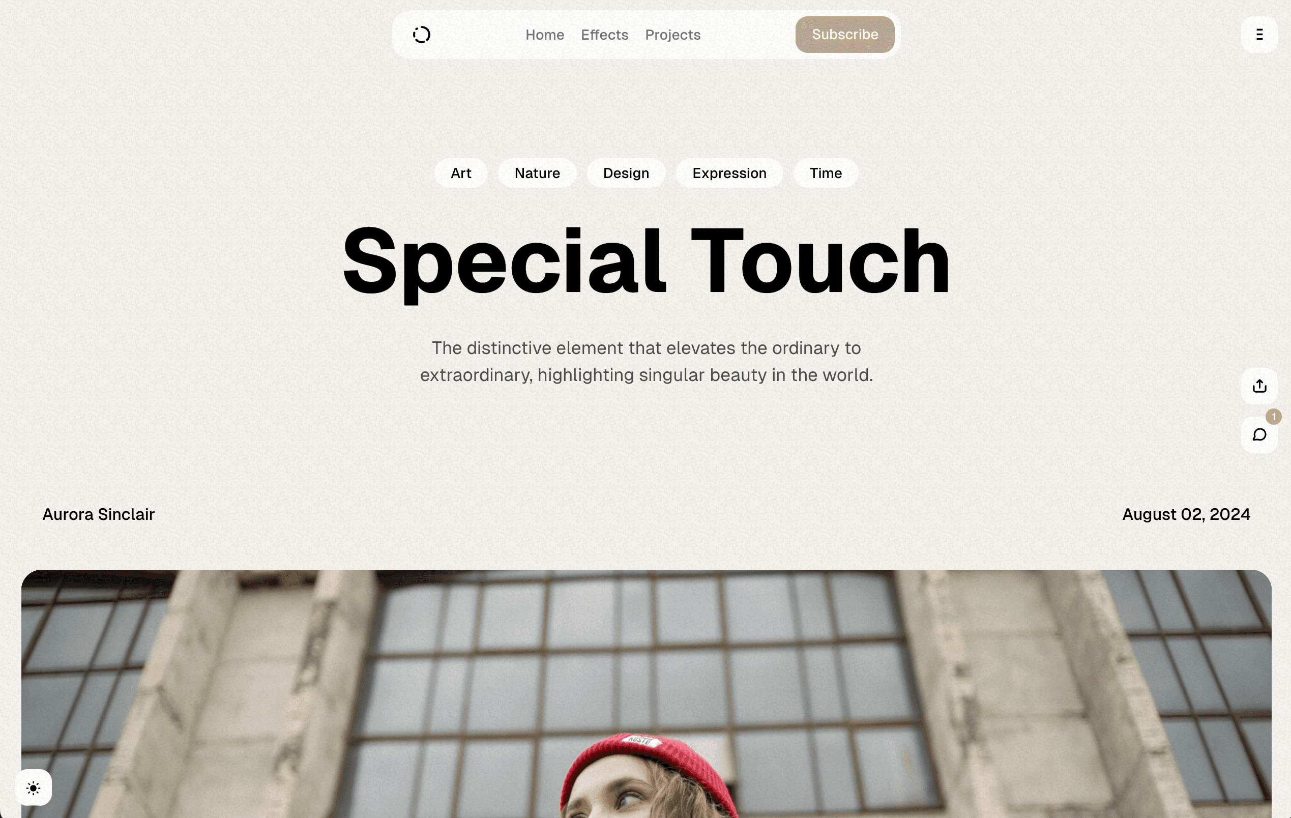 Moment theme tags template