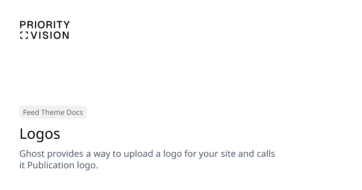 Logos | Feed Theme Documentation | Priority Vision
